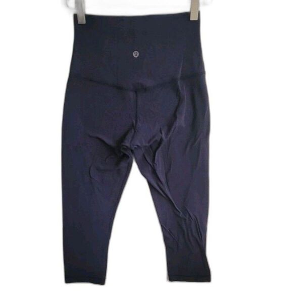Lululemon Women's Align 19" soft crop Leggings Navy Blue Size 4 Hi Rise - Picture 1 of 9